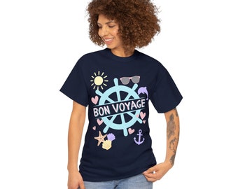 Bon Voyage: Leuke Cruise T-shirt | Bijpassend T-shirt voor groepscruise, familiecruise | Gelukkig leuk ontwerp | Beste shirt voor een cruise| Cadeau idee