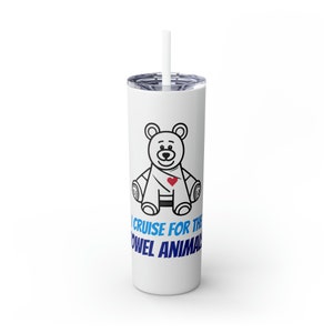 Best Cruise Cup: Cruise Tumbler with Straw, Insulated Cruise Cup, Funny Towel Animal Mug 20 oz Vacation Tumbler, Family Matching Cruise Cups