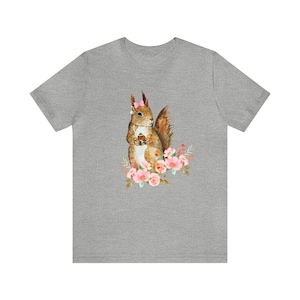 Funny Squirrel Shirt, Fancy Squirrel in Jewelry and Pink Bows, Cute Squirrel Tee, Funny Animal Shirt, Squirrel Gifts For Her, Funny T Shirt