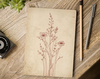 Wildflower Journal | Softcover Notebook, Vintage Botanical Cover