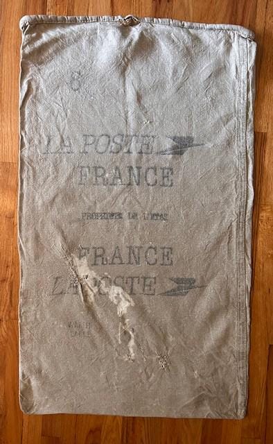 Sac Postal Ancien Toile De Jute - La Poste France - Warein Lille Vintage