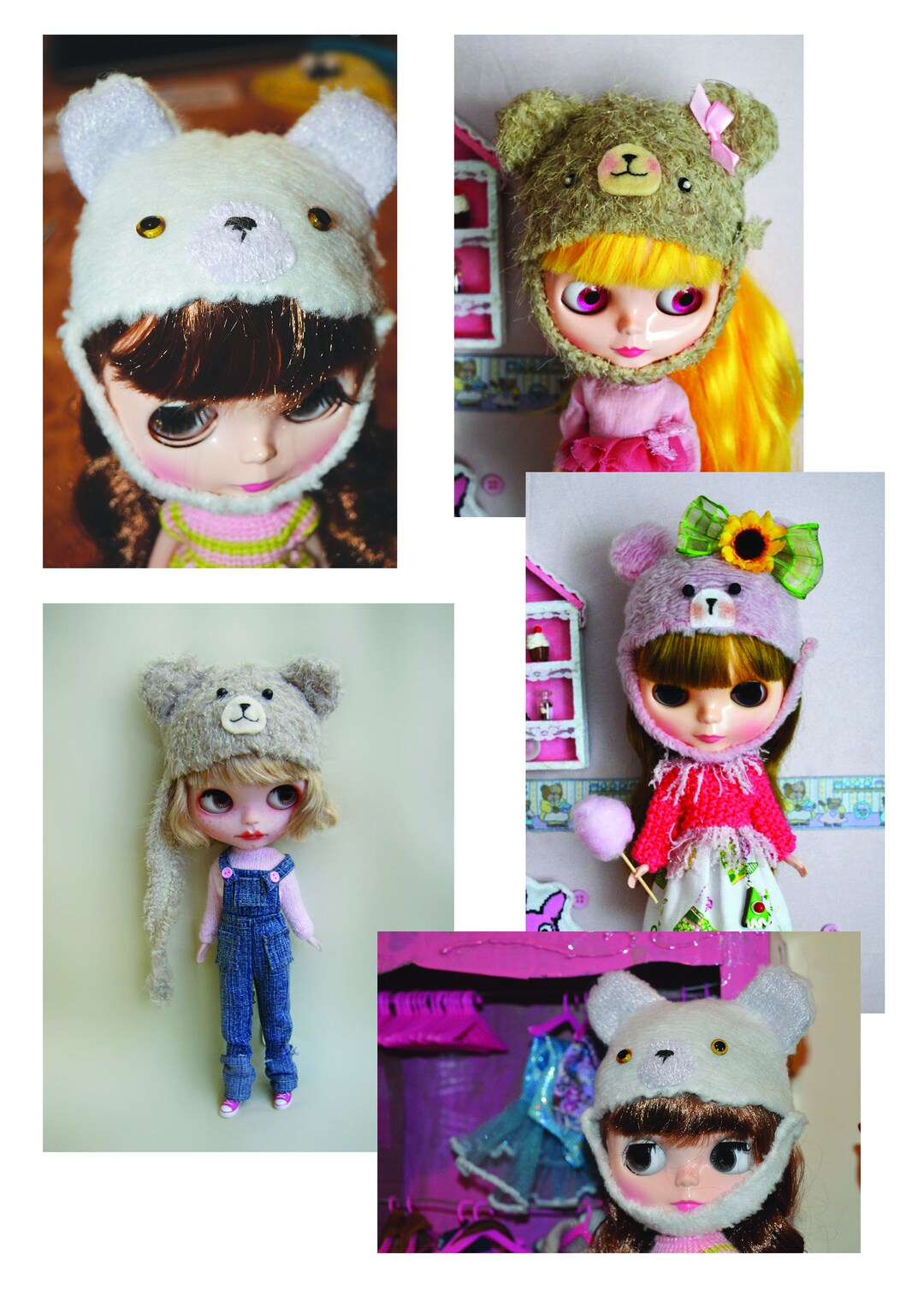 Blythe Doll Bear Hat Tutorial – Step-by-step Pattern (PDF Download) - Etsy