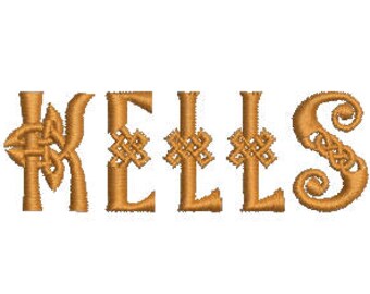 Instant Download*** (Machine Embroidery Design) Celtic Knotwork Monogram Font "Kells"