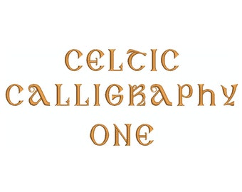 Instant Download*** (Machine Embroidery Design) Monogram Font "Celtic Calligraphy 1"