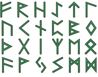 Instant Download*** (Machine Embroidery Design) Collection "Rune Strike" Norse Nordic Elder Futhark Alphabet Font