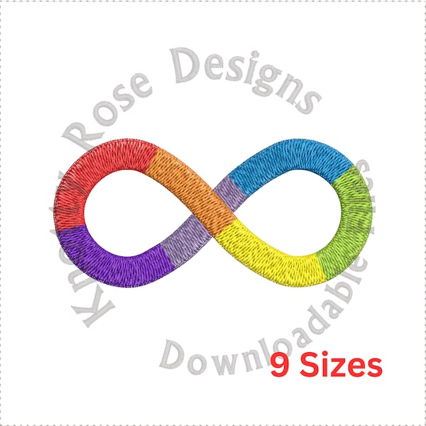 Autism Acceptance Infinity Loop (Instant Download) Machine Embroidery Design