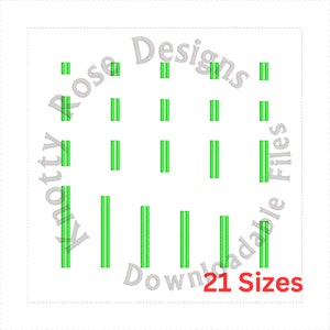Plain Buttonholes 1 Collection (Instant Download) Machine Embroidery Design