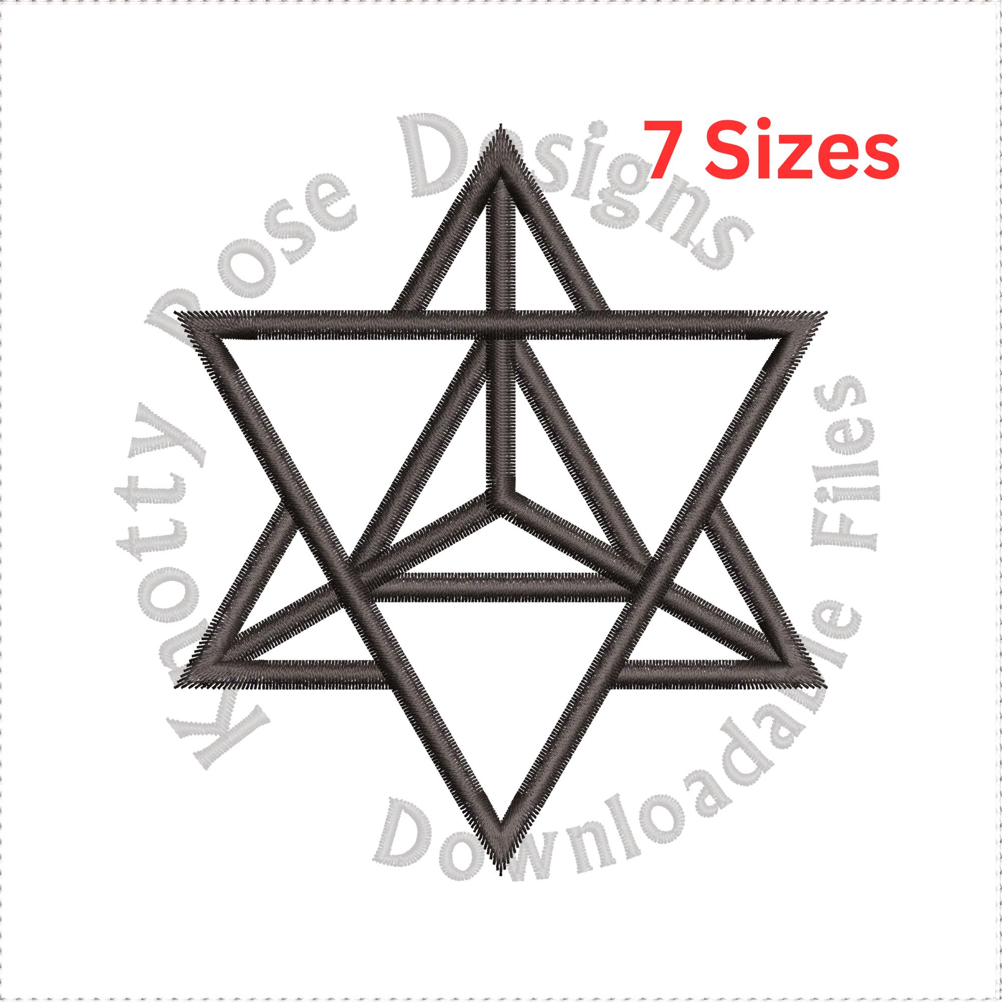 Applique Merkaba 3 (instant Download) Machine Embroidery Design - Etsy