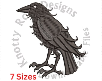 Corvo 1 Araldica (Download immediato) Disegno per ricamo a macchina