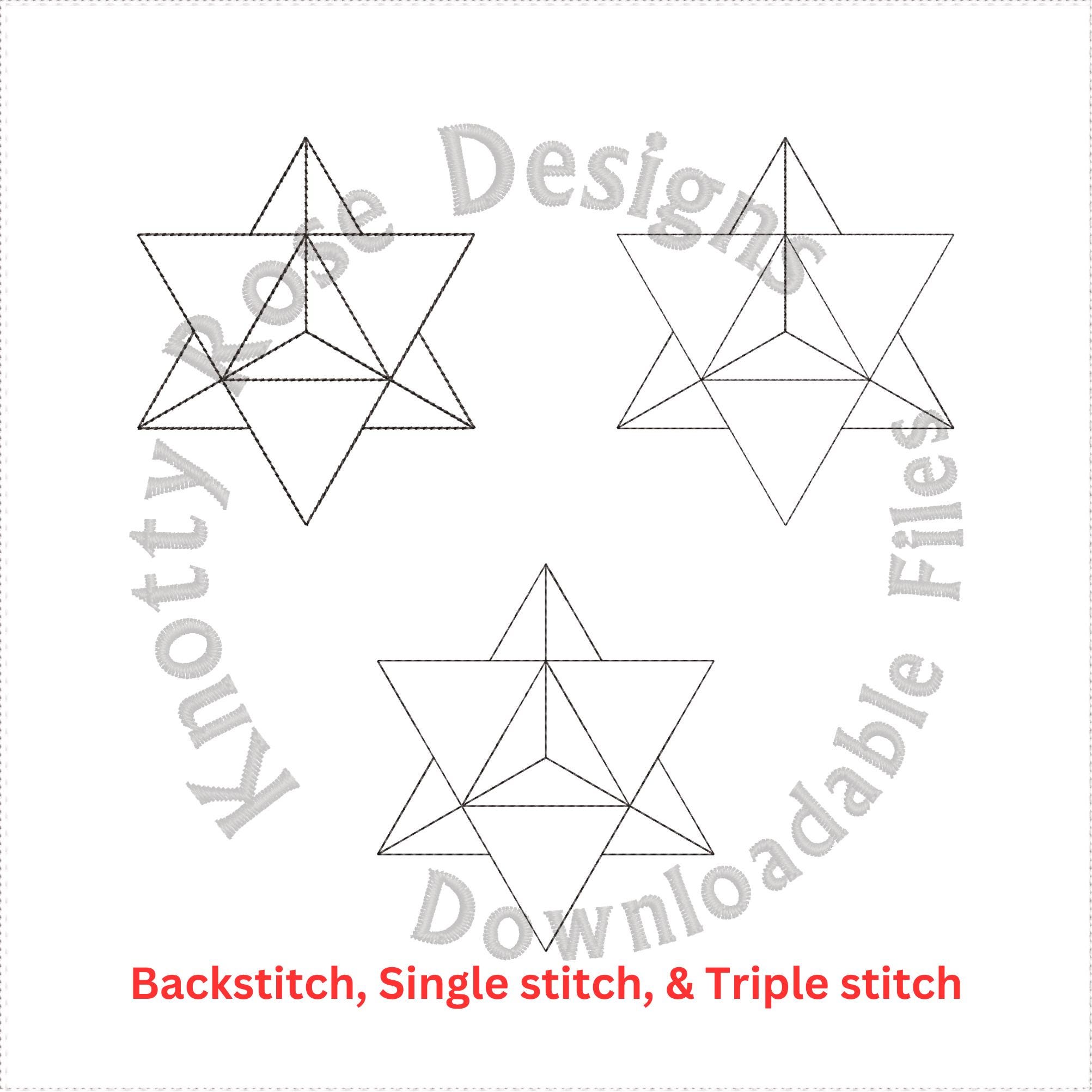 Merkaba (instant Download) Machine Embroidery Design Redwork in the ...