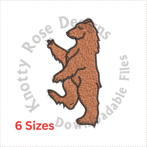 Heraldic Rampant Bear (instant Download) Machine Embroidery Design