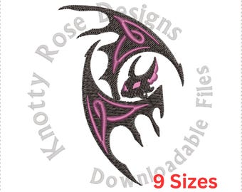 Dramatic Bat 5 (Download immediato) Disegno per ricamo a macchina