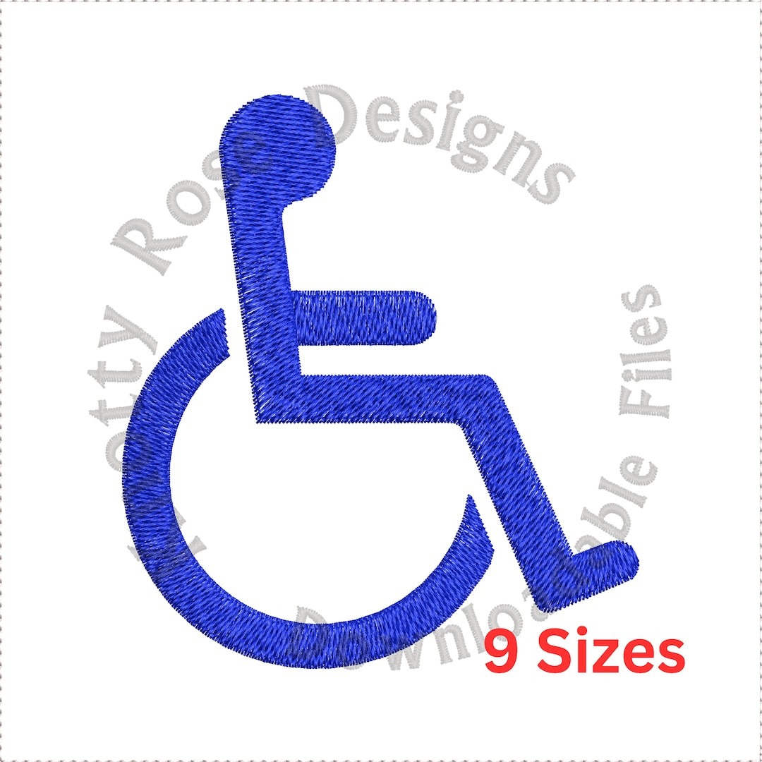Handicap Accessible Symbol (instant Download) Machine Embroidery Design ...
