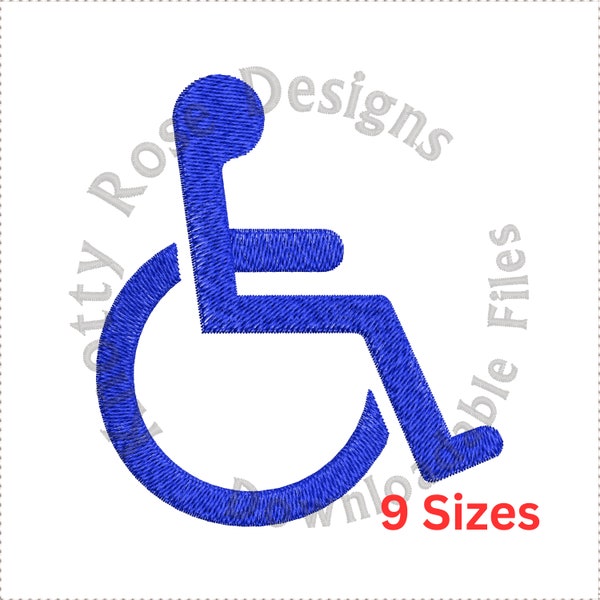 Handicap Accessible Symbol (Instant Download) Machine Embroidery Design