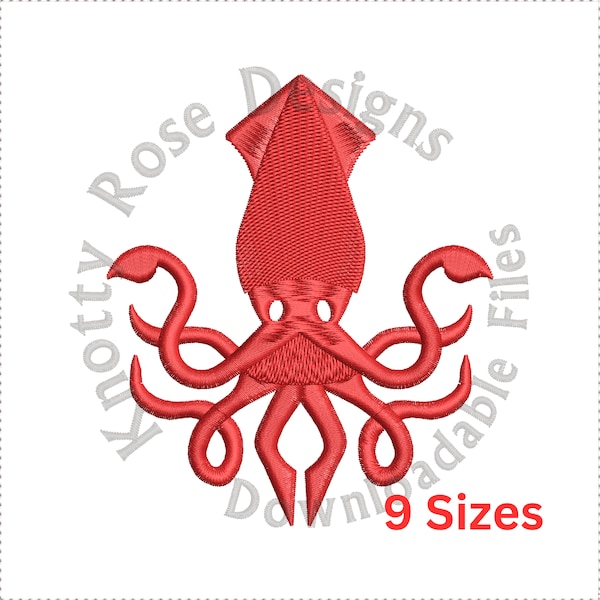 Giant Squid 2 (Instant Download) Machine Embroidery Design