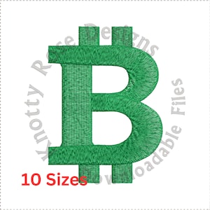 Bitcoin 1 Symbol (Instant Download) Stickdatei, Stickdatei