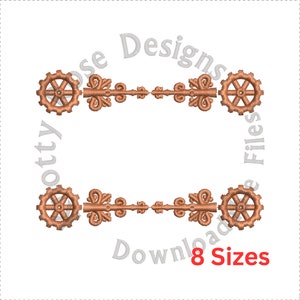 Steampunk Split Flourish 2 (Direkt Nedladdning) Maskinbroderidesign