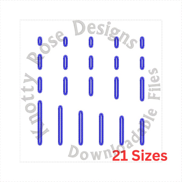 Rounded Buttonholes (Instant Download) Machine Embroidery Design