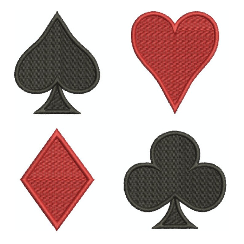 Instant Download Machine Embroidery Design Playing Card Etsy