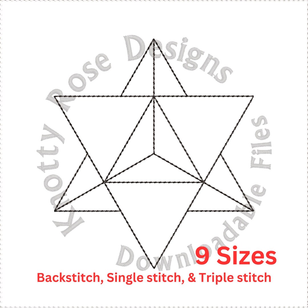 Merkaba (instant Download) Machine Embroidery Design Redwork in the ...