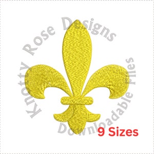 Fleur De Lis 1 (Descarga instantánea) Diseño de bordado a máquina