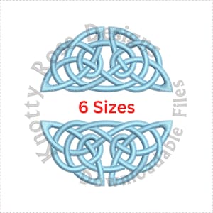 May include: A blue Celtic knot design in six sizes. The knot is a traditional symbol of love, friendship, and unity.