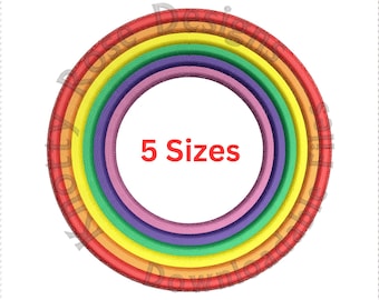 Rainbow Ring LGTB Pride Flag (Instant Download) Machine Embroidery Design