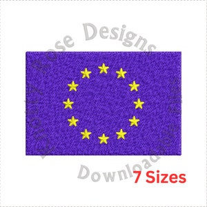European Union Flag (Instant Download) Machine Embroidery Design