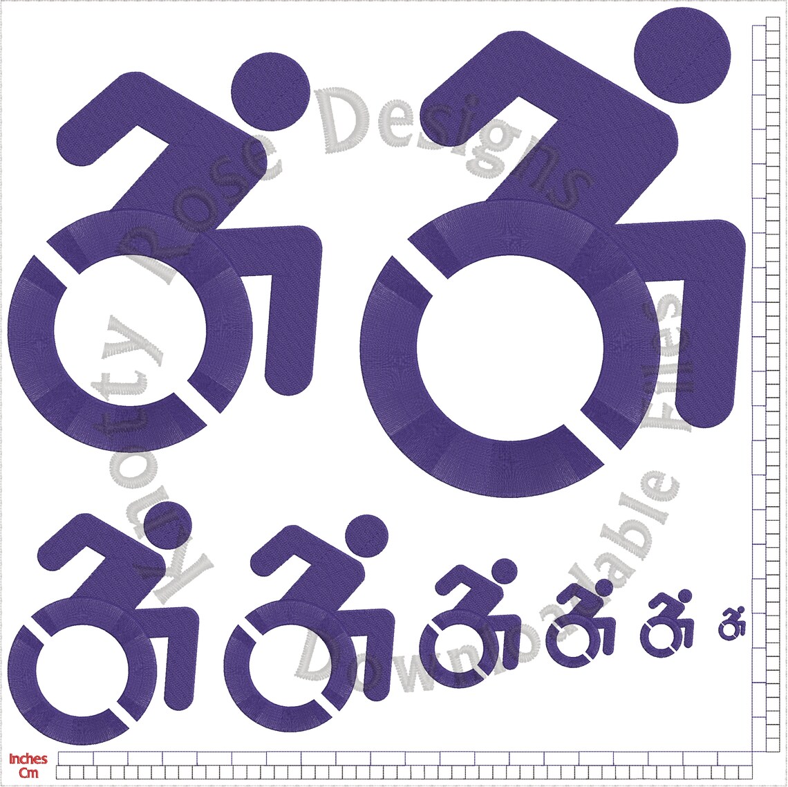 Handicapped Arabic Sign New Handicap Accessible Symbol (instant Download) Machine Embroidery ...