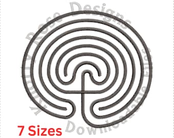 Labyrinth 1a (Instant Download) Machine Embroidery Design)