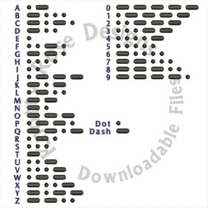 International Morse Code 1 - Monogram Font (instant Download) Machine ...