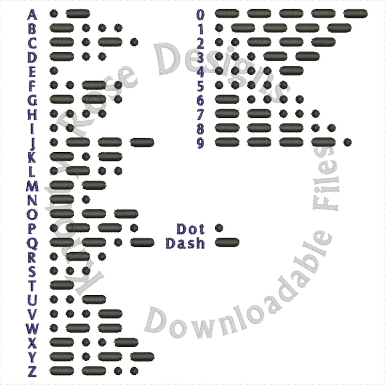 International Morse Code 1 - Monogram Font (instant Download) Machine ...
