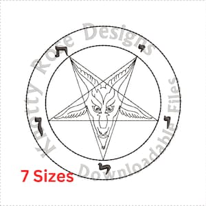 Baphomet 1 (Instant Download) Machine Embroidery Design