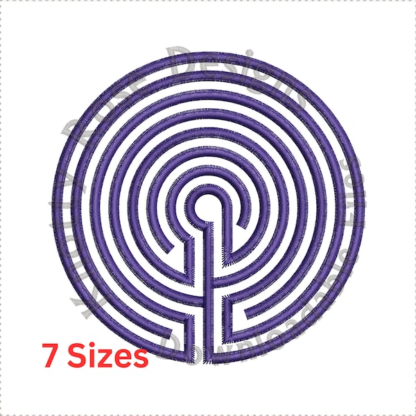 Labyrinth 2 (Instant Download) Machine Embroidery Design