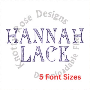 Hannah Lace - Monogram Alphabet Font (Instant Download) Machine Embroidery Design