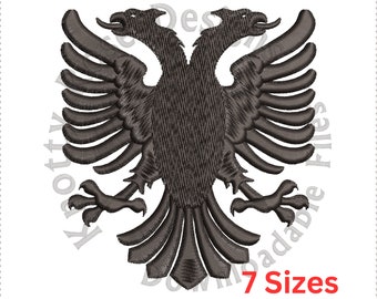Heraldic Albanian Eagle (Instant Download) Machine Embroidery Design