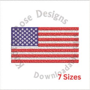 US American Flag 1 (Instant Download) Machine Embroidery Design