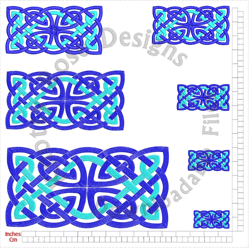 Celtic Knotwork Rectangle 1d (instant Download) Machine Embroidery ...