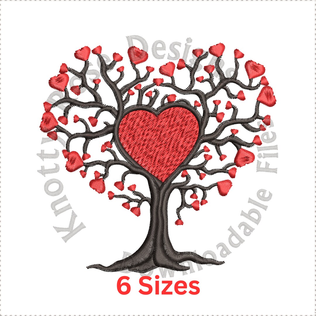 Love Tree (instant Download) Machine Embroidery Design - Etsy
