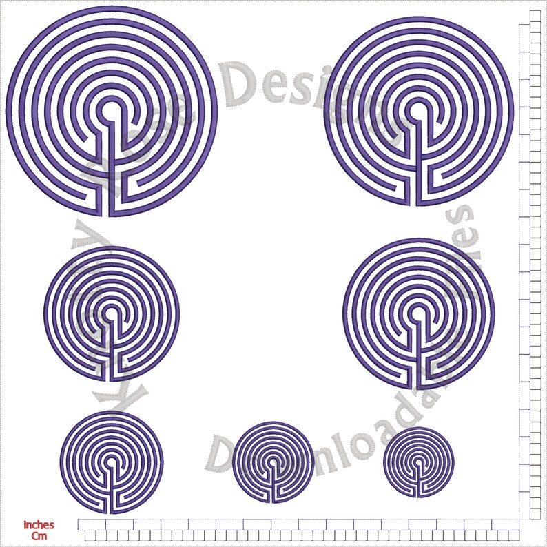 Labyrinth 2 (instant Download) Machine Embroidery Design - Etsy