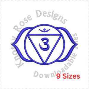 Ajna Third Eye Chakra B (Instant Download) Machine Embroidery Design)
