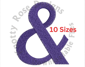 Ampersand 1 And Sign & (Instant Download) Machine Embroidery Design