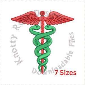 Caeduceus Two-Toned (Instant Download) Machine Embroidery Design