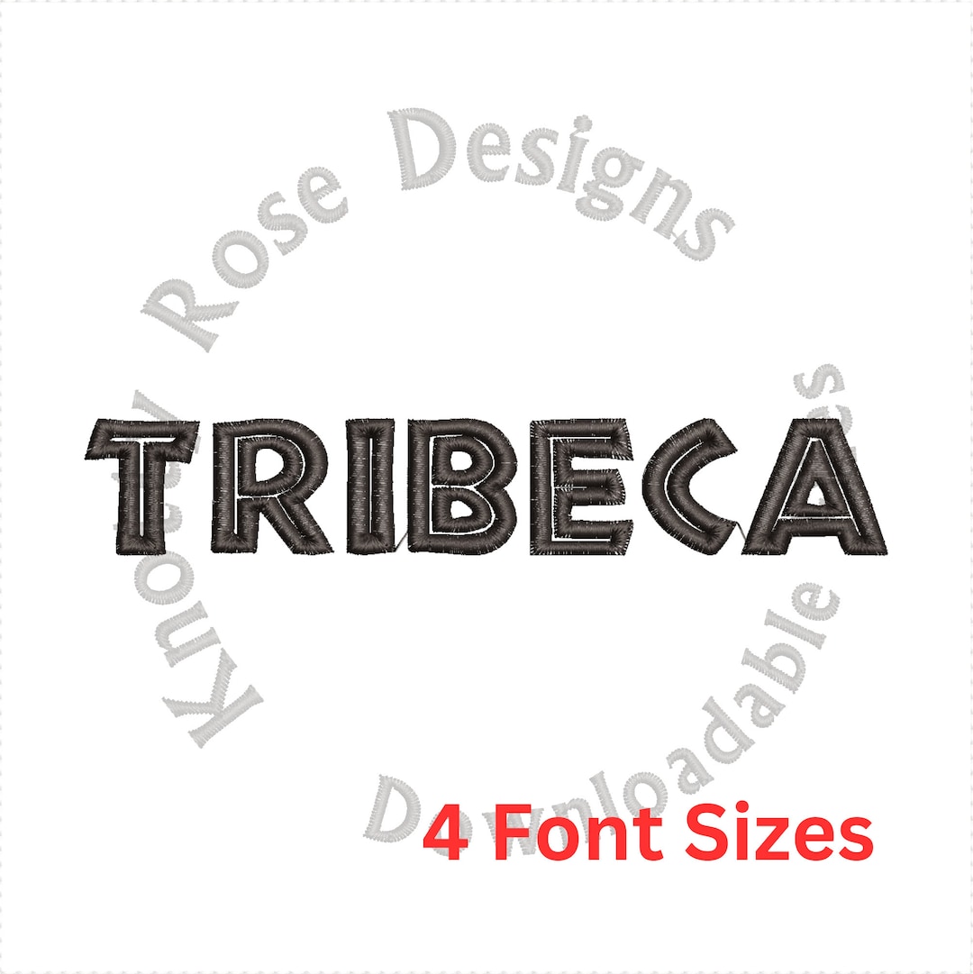 Tribeca Monogram Alphabet Font instant Download Machine Embroidery