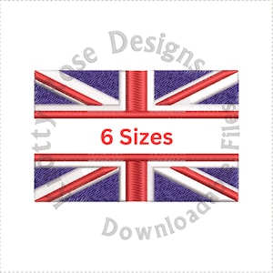 United Kingdom Flag Union Jack Split Monogram Frame (Instant Download) Machine Embroidery Design