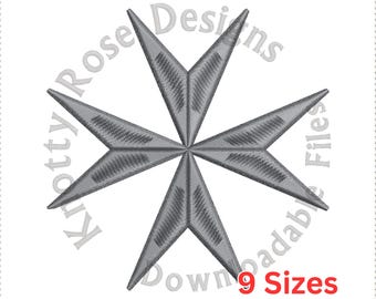 Croce di Malta (download immediato) Disegno per ricamo a macchina