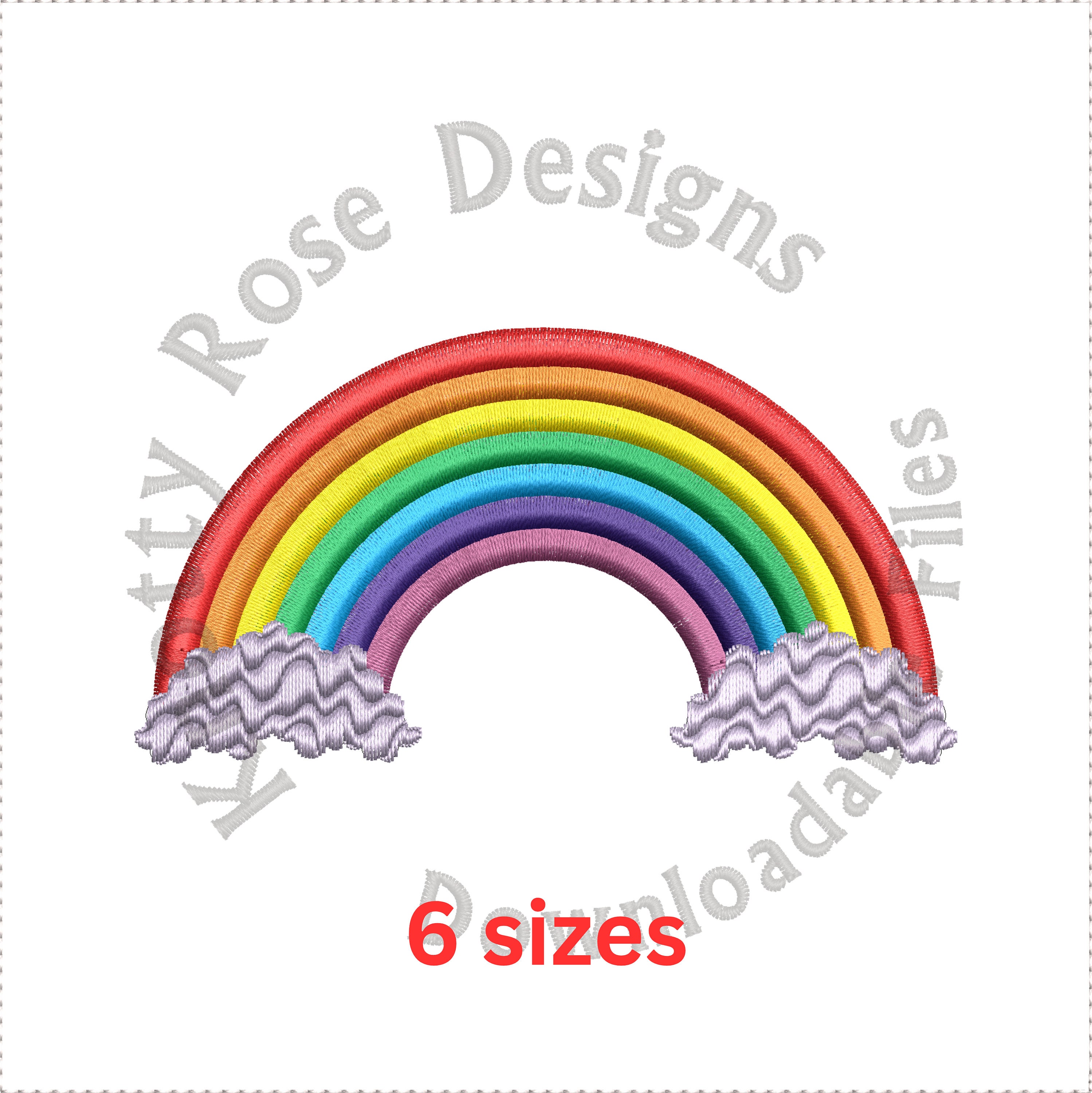 Rainbow (machine Embroidery Design) Instant Download - Etsy