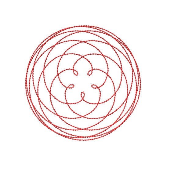 Instant Download Machine Embroidery Design Rose Of Venus Etsy