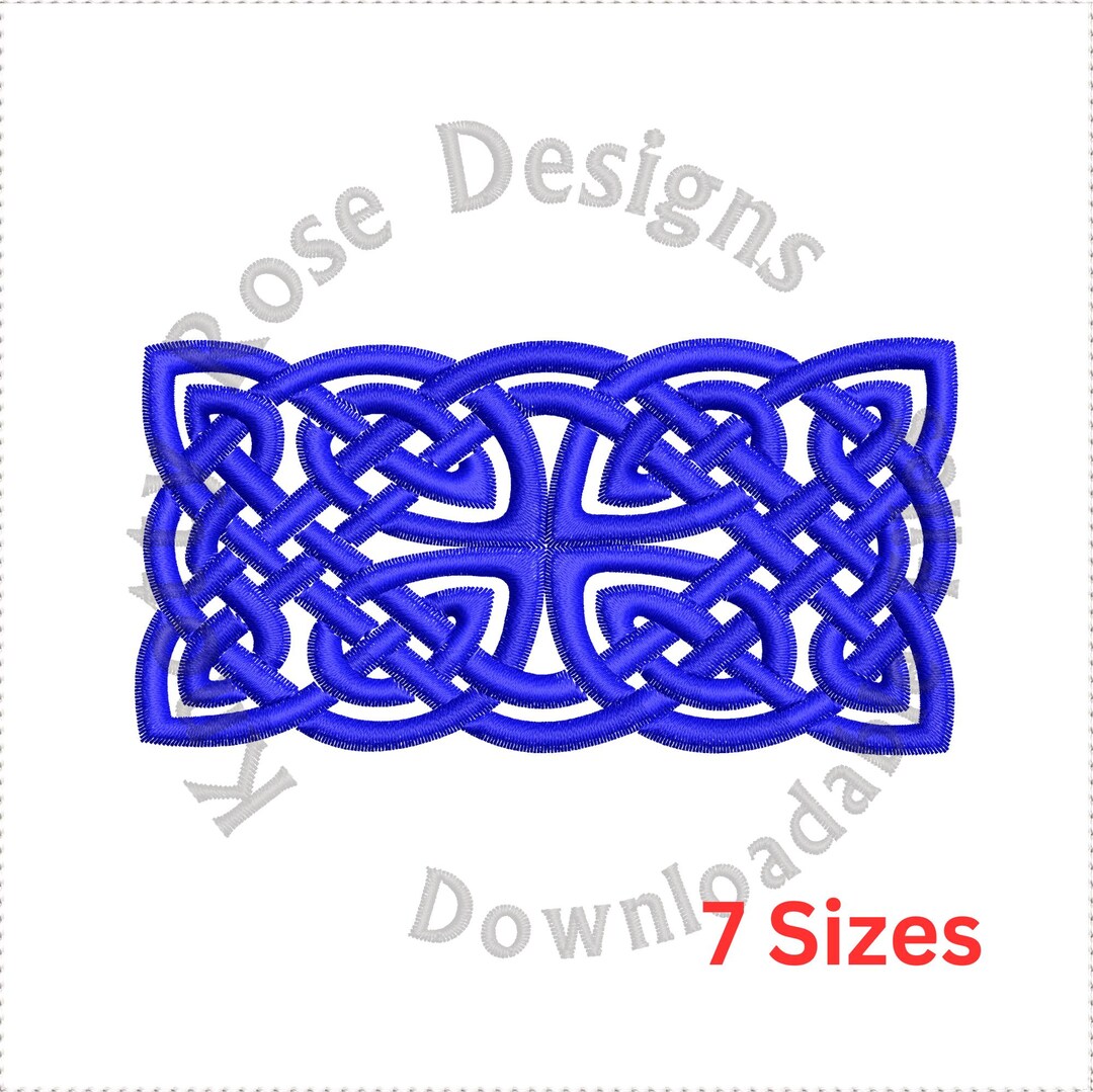 Celtic Knotwork Rectangle 1 (instant Download) Machine Embroidery ...