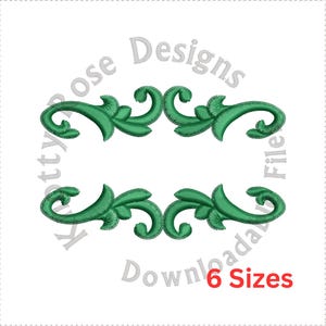 Maskinbroderidesign med bladblomma 1 delning (direktnedladdning)
